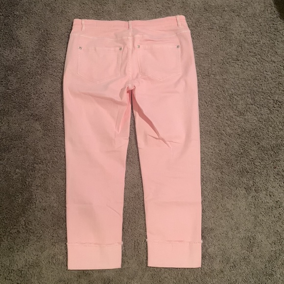 J.Jill Baby Pink Authentic Fit Cropped Jeans SZ 6 - Picture 3 of 5